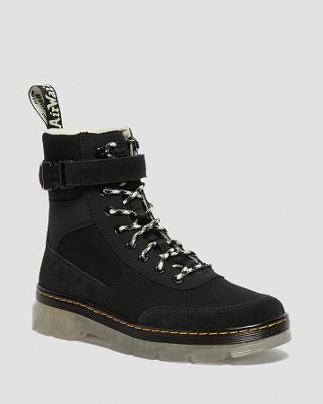 Dr Martens Combs Tech Iced Enkellaars Dames Zwart | NL 70XYU